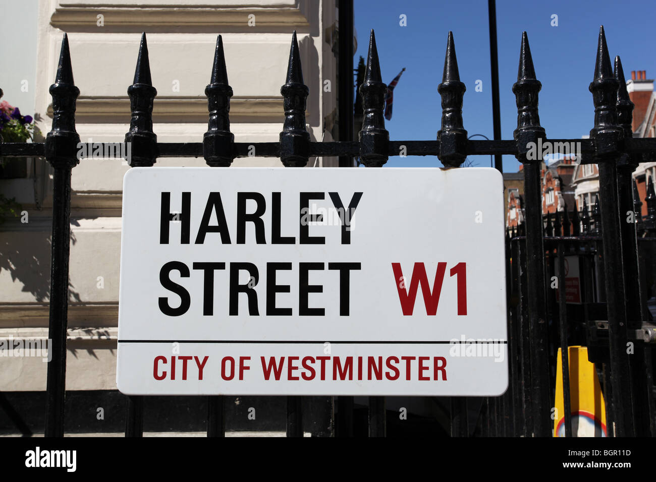 Harley Street, London, UK Street mit dem teuersten Arzt, kosmetische