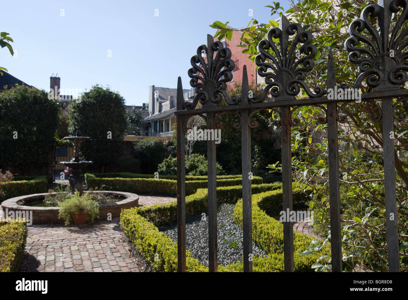 Beauregard-Keyes historischen Haus und Garten im French Quarter von New Orleans LA Stockfoto
