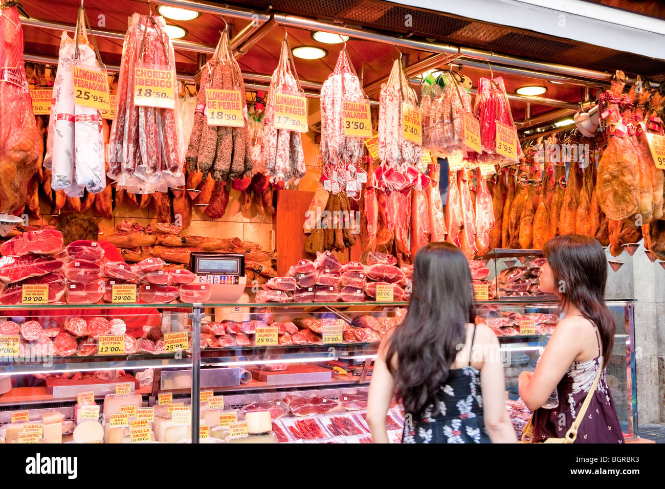 Barcelona - die Boqueria-Markt - La Rambla Stockfoto