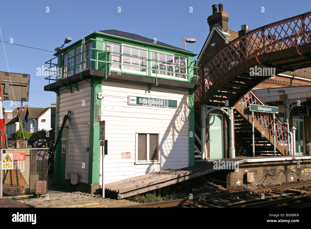 Stellwerk Billingshurst Railway Station West Sussex UK Stockfoto