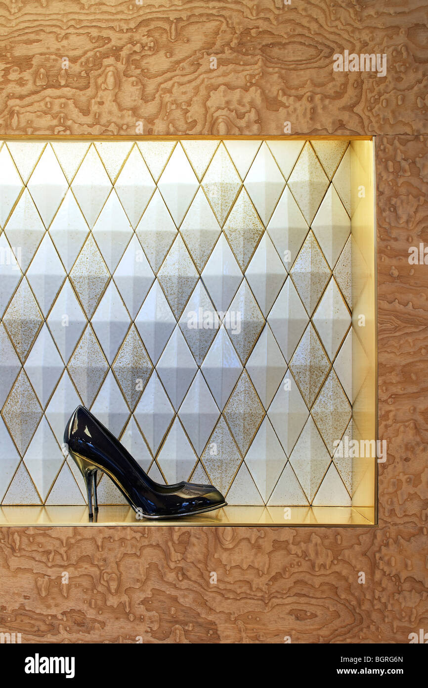 Stella Mccartney Store, Detail der Schuh auf dem display Stockfoto