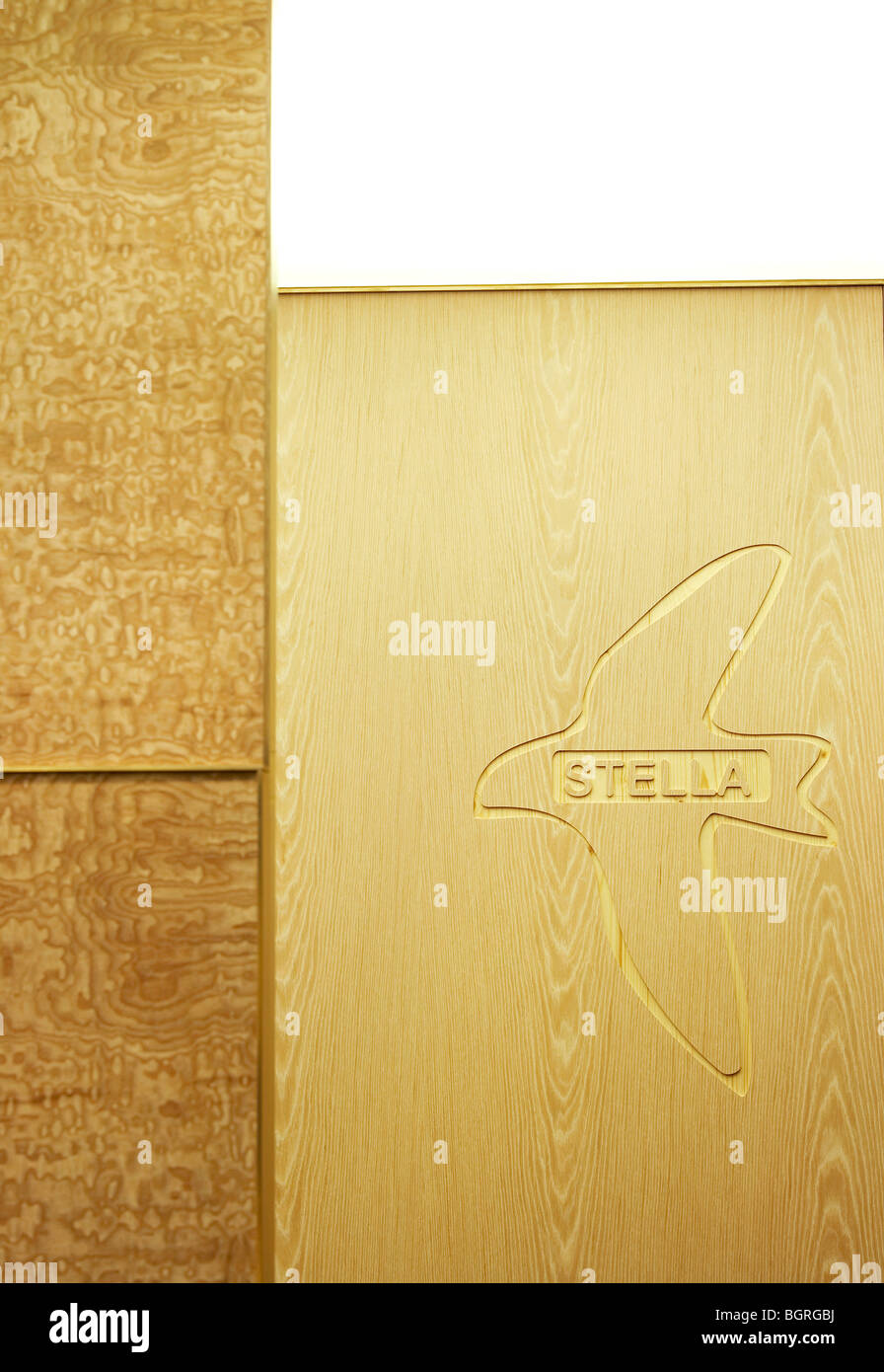 Stella Mccartney Store, Detail der Wandgestaltung Stockfoto