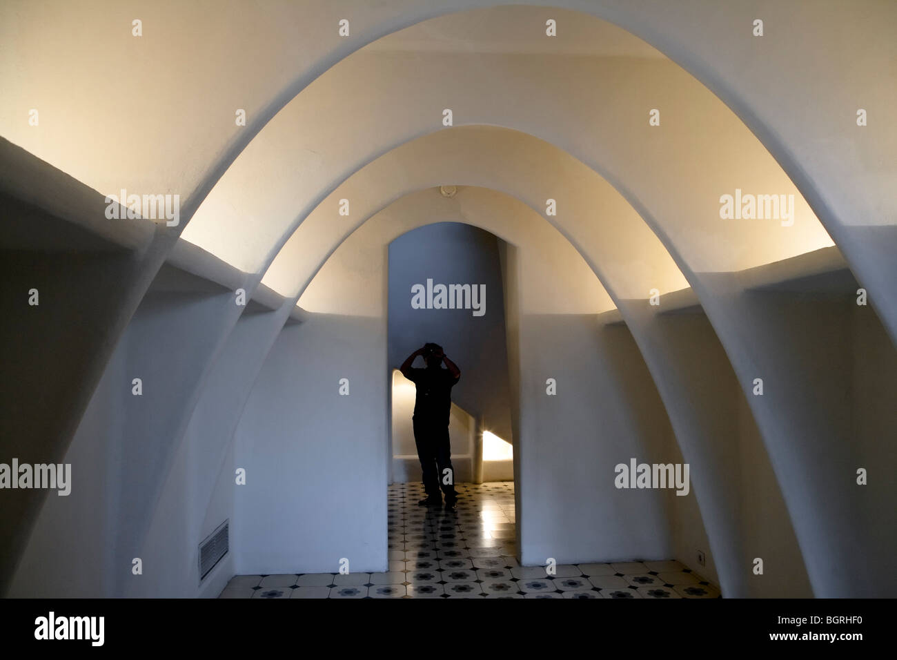 Barcelona - Casa Batllo - Gaudi - spanischen Jugendstils - Modernisme - Gaudi - Stadtteil Eixample Stockfoto