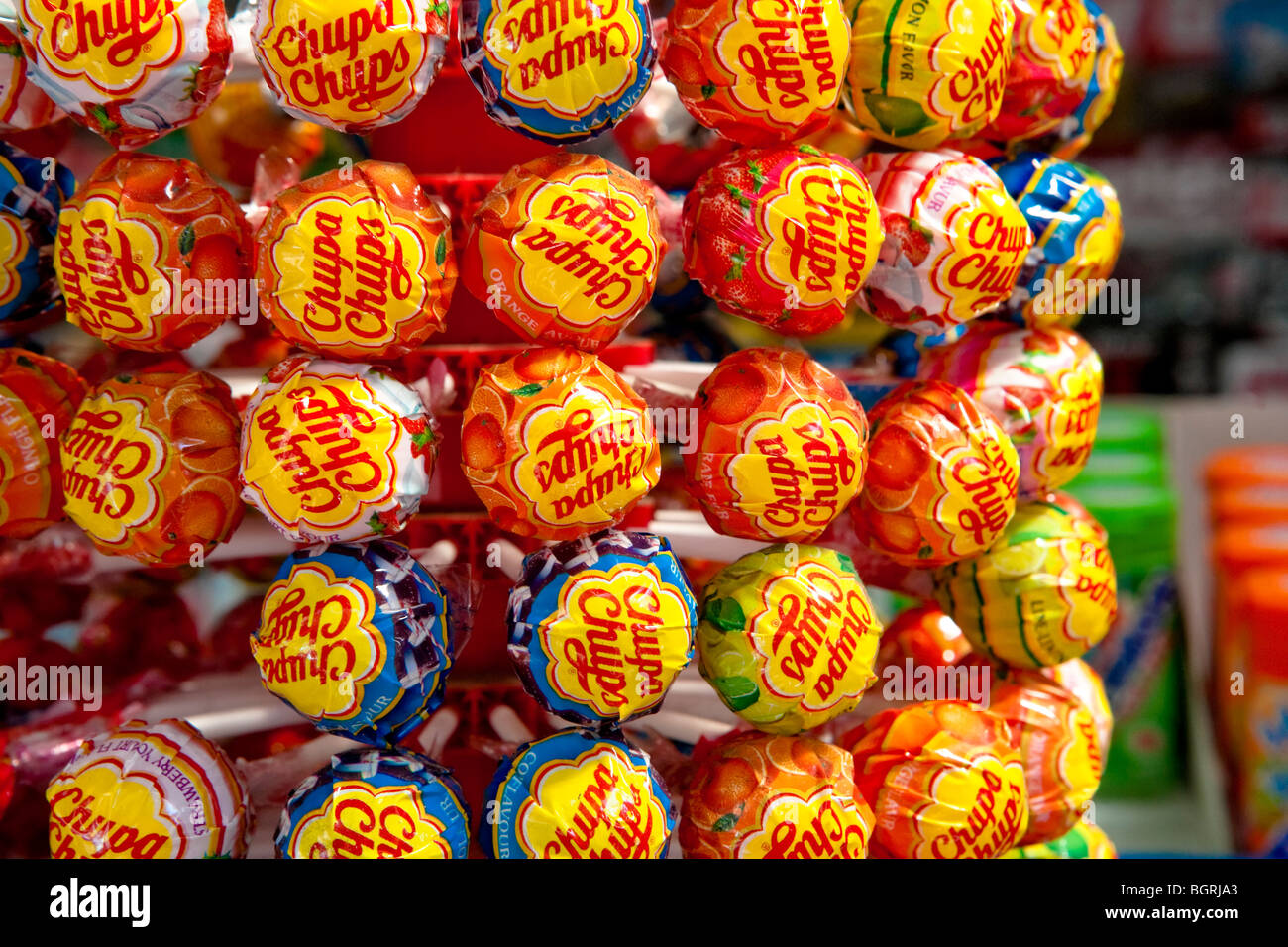 Barcelona - Chupa Chups Süßigkeiten Stockfoto