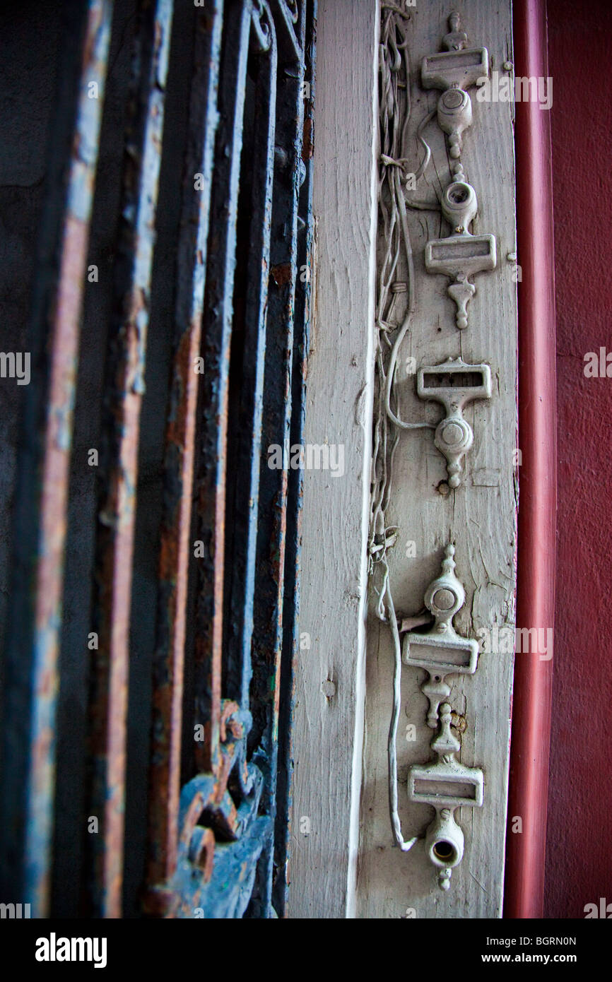 Türklingeln im French Quarter von New Orleans, LA Stockfoto