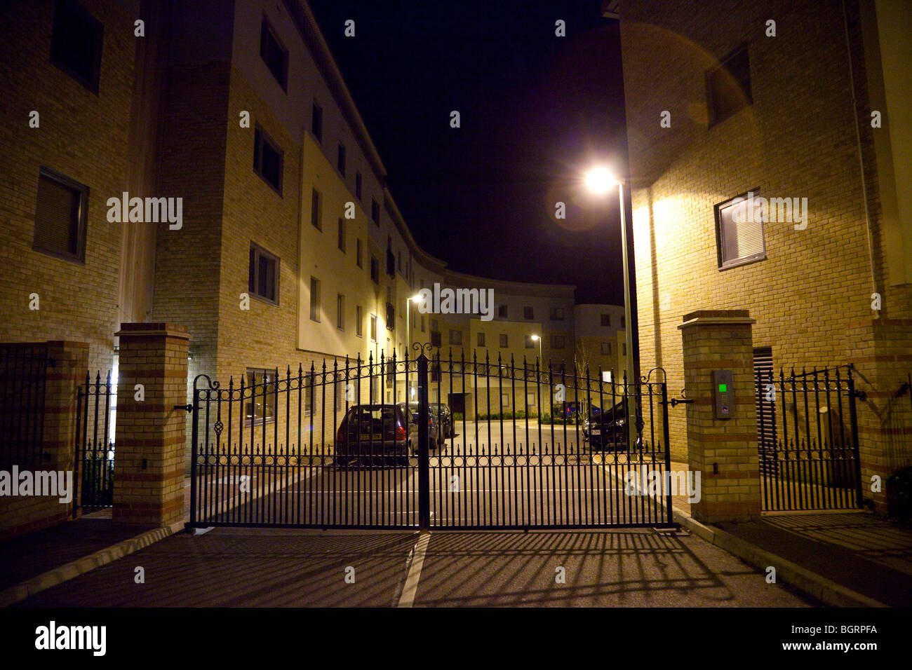 Gated Entwicklung Apartments / Wohnungen Stockfoto
