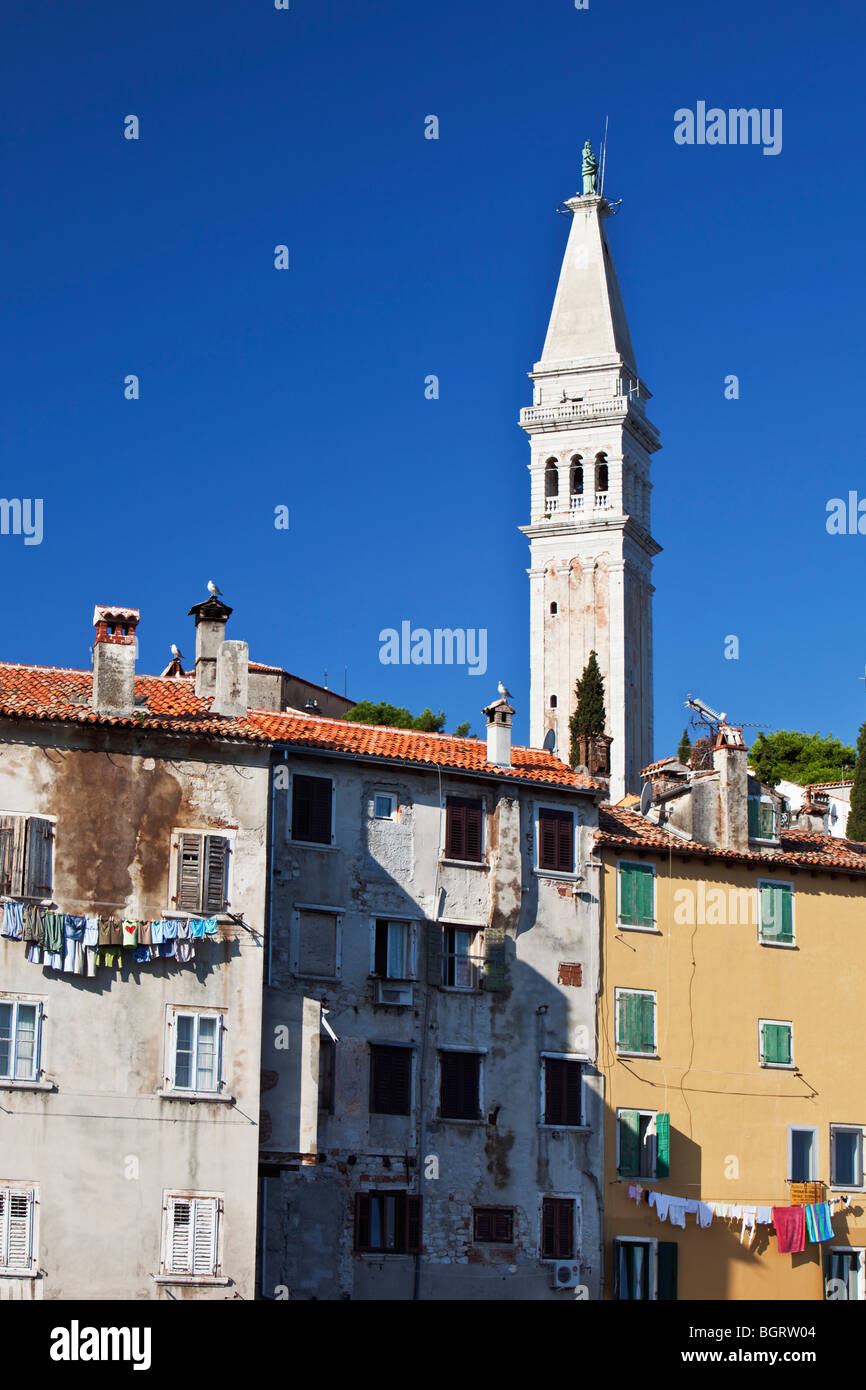 Rovinj Altstadt und Kathedrale St. Euphemia Istrien Kroatien Stockfoto