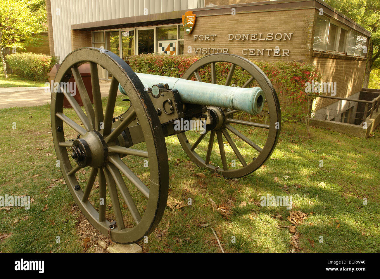 AJD62853, Fort Donelson National Battlefield, TN, Tennessee, Kanone Stockfoto