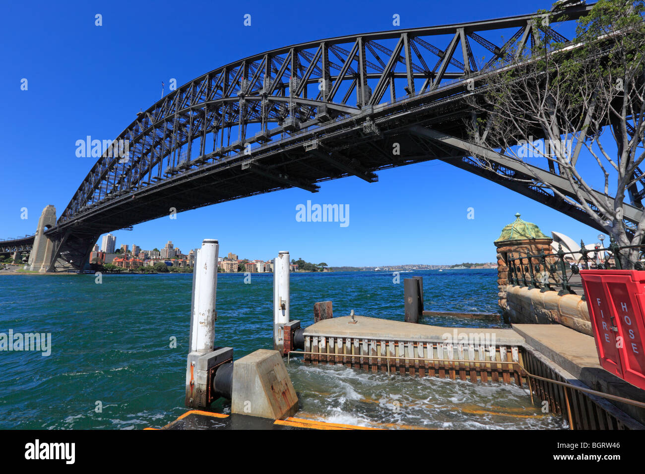 Weiten Blick auf die Sydney Harbour Bridge Stockfoto