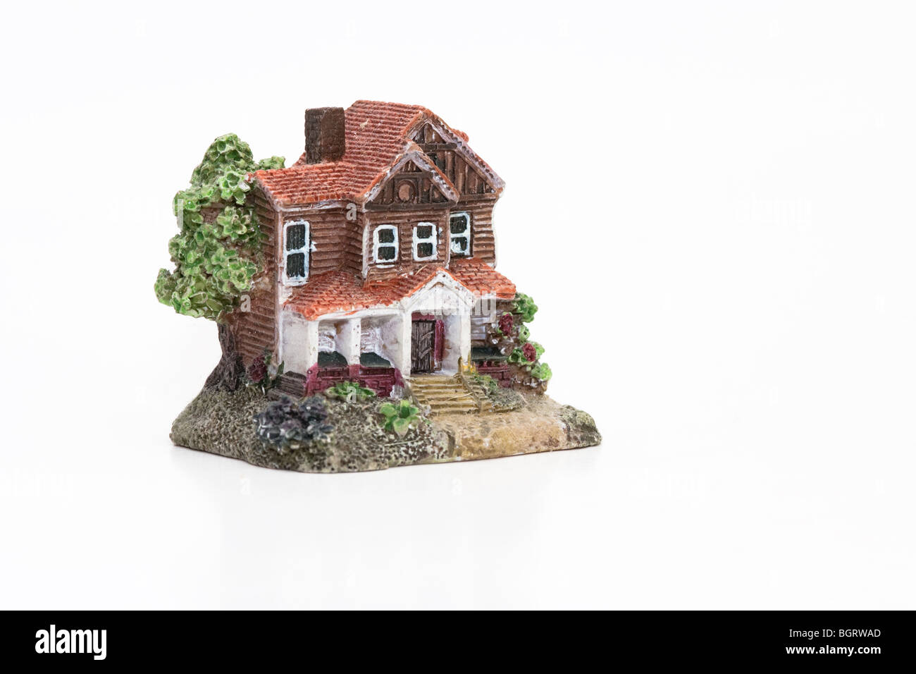 Haus-Miniatur-Modell-Urlaub-Konzept Stockfoto