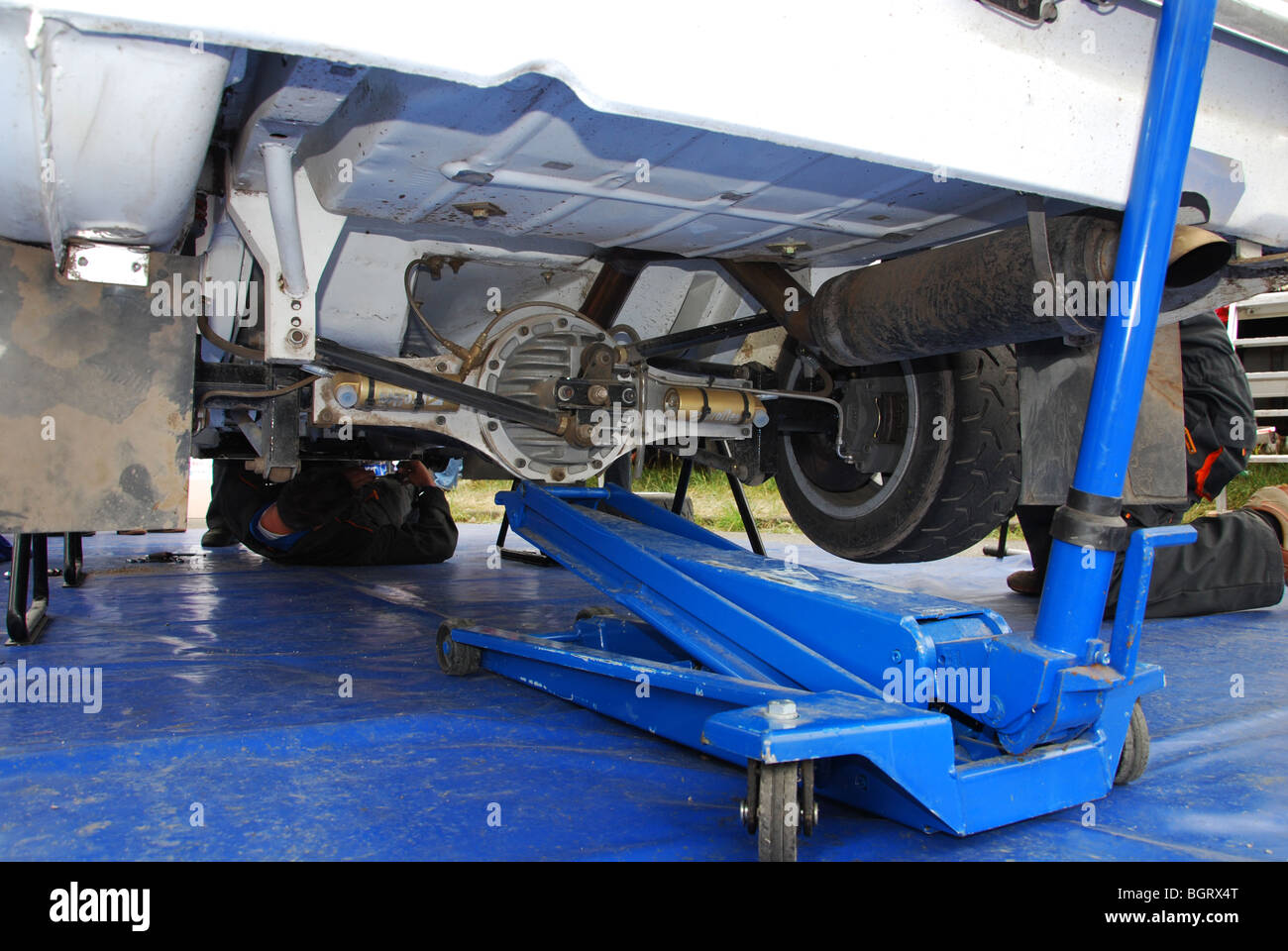 Watt Gestänge an der Hinterachse des Ford Escort Mk 1 BDA Stockfoto