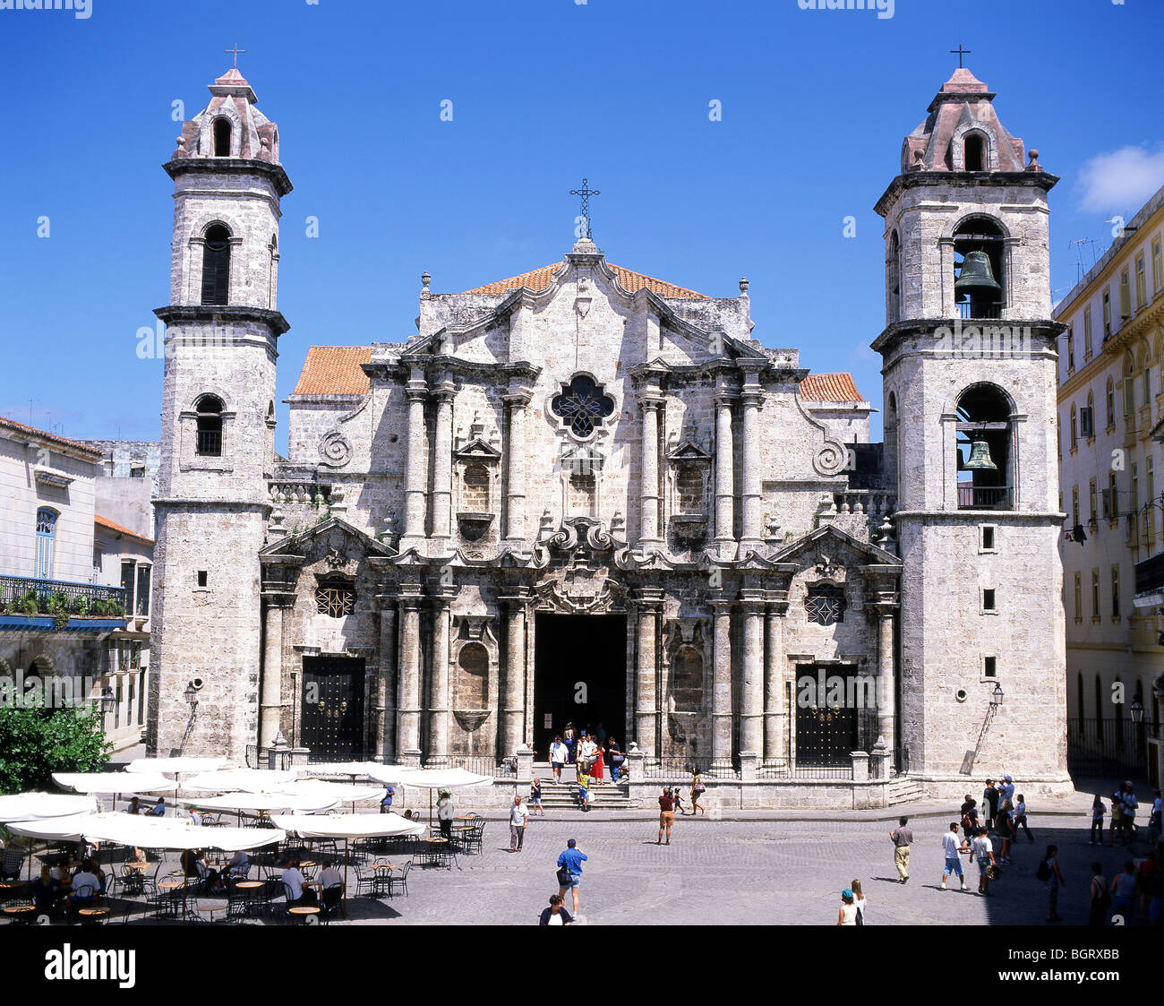 Catedral de San Cristóbal De La Havanna, Plaza De La Catedral, Habana Vieja, Havanna, La Habana, Republik Kuba Stockfoto