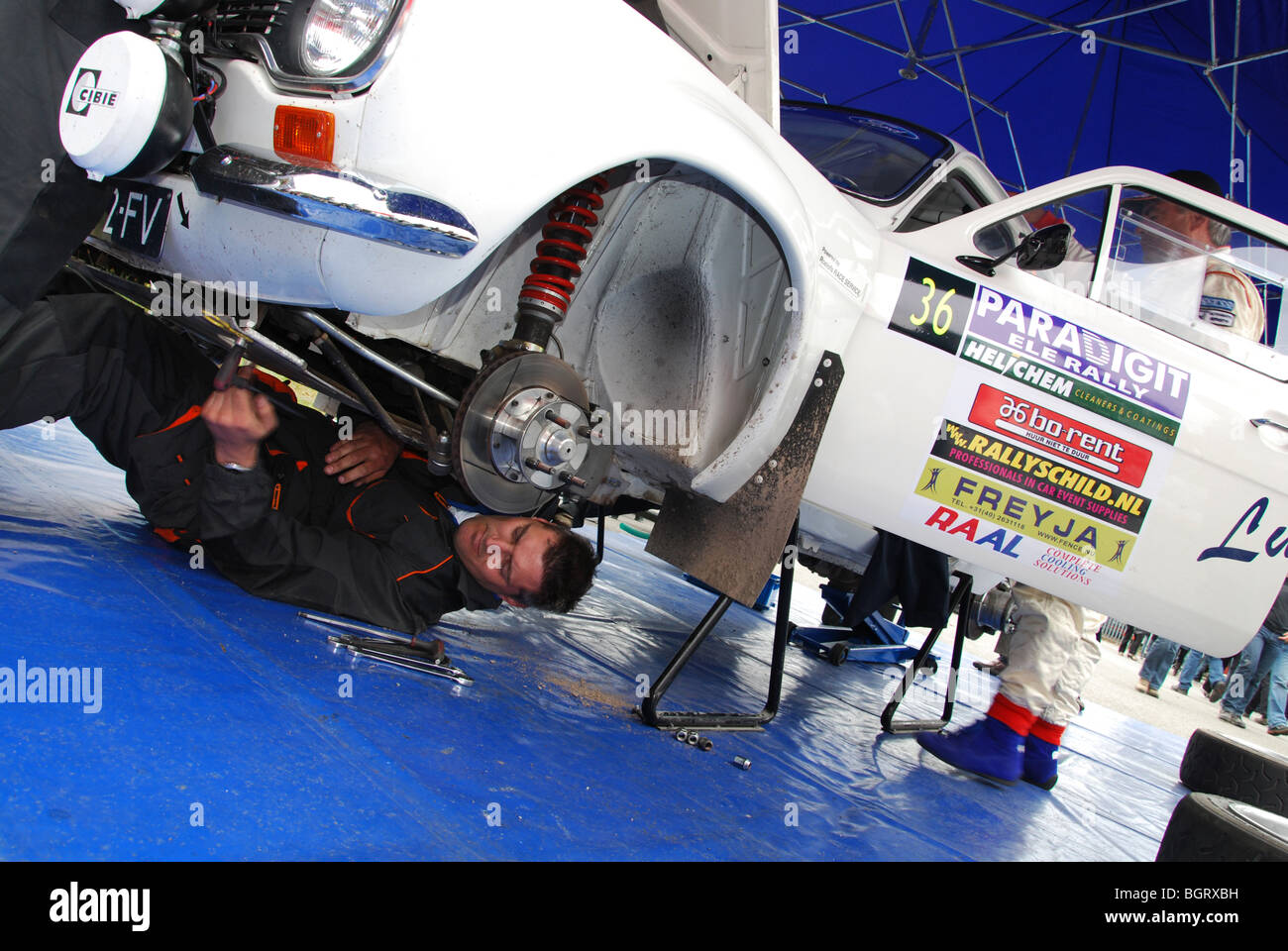 Ford Escort Mk 1 BDA 2009 Rallye niederländische Paradigit-ELE Stockfoto