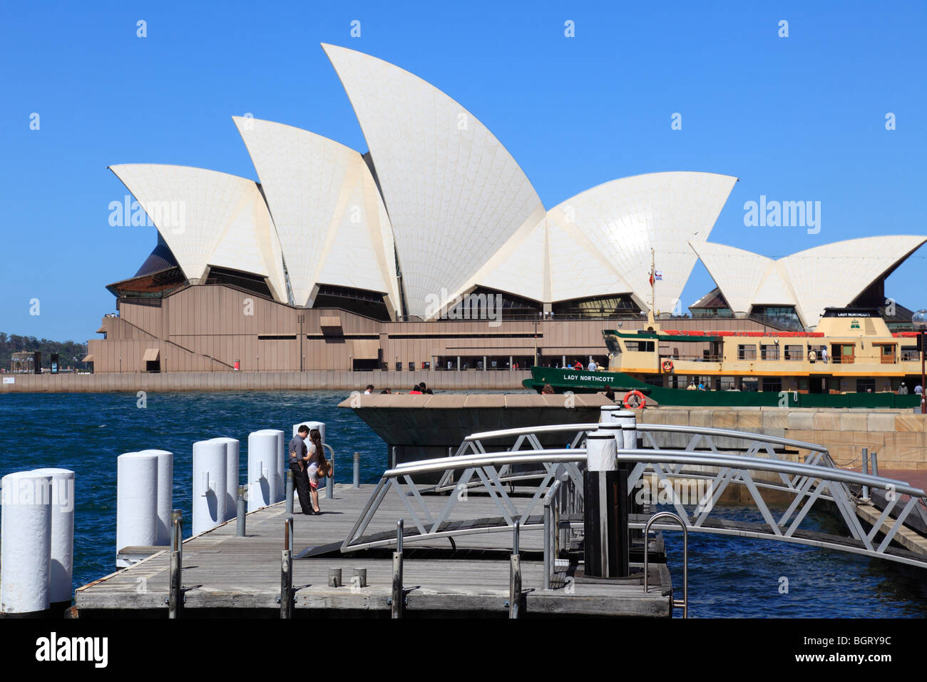 Sydney Opera House und Port Jackson, Australien Stockfoto