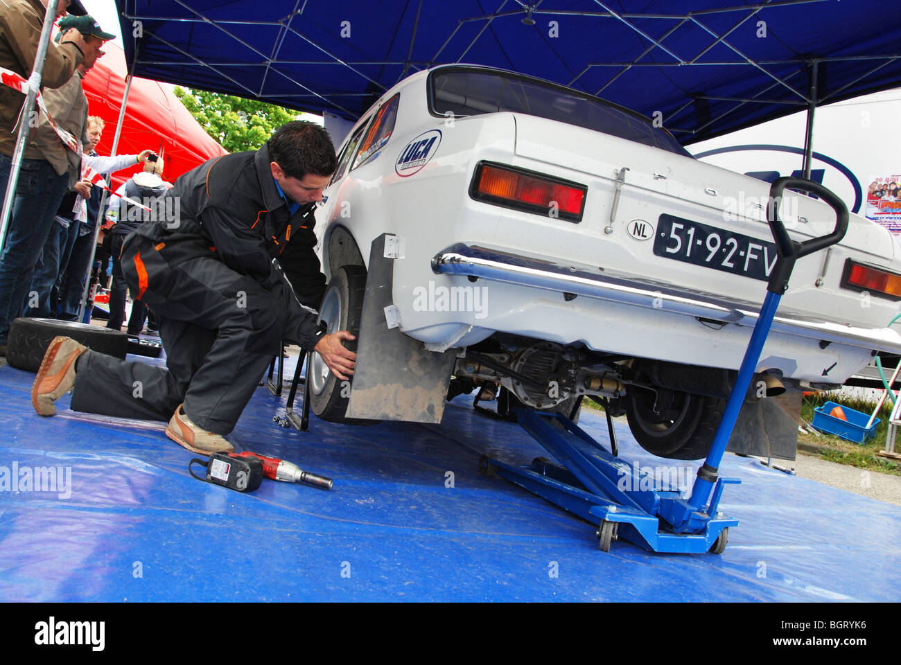 Ford Escort Mk 1 BDA 2009 Rallye niederländische Paradigit-ELE Stockfoto