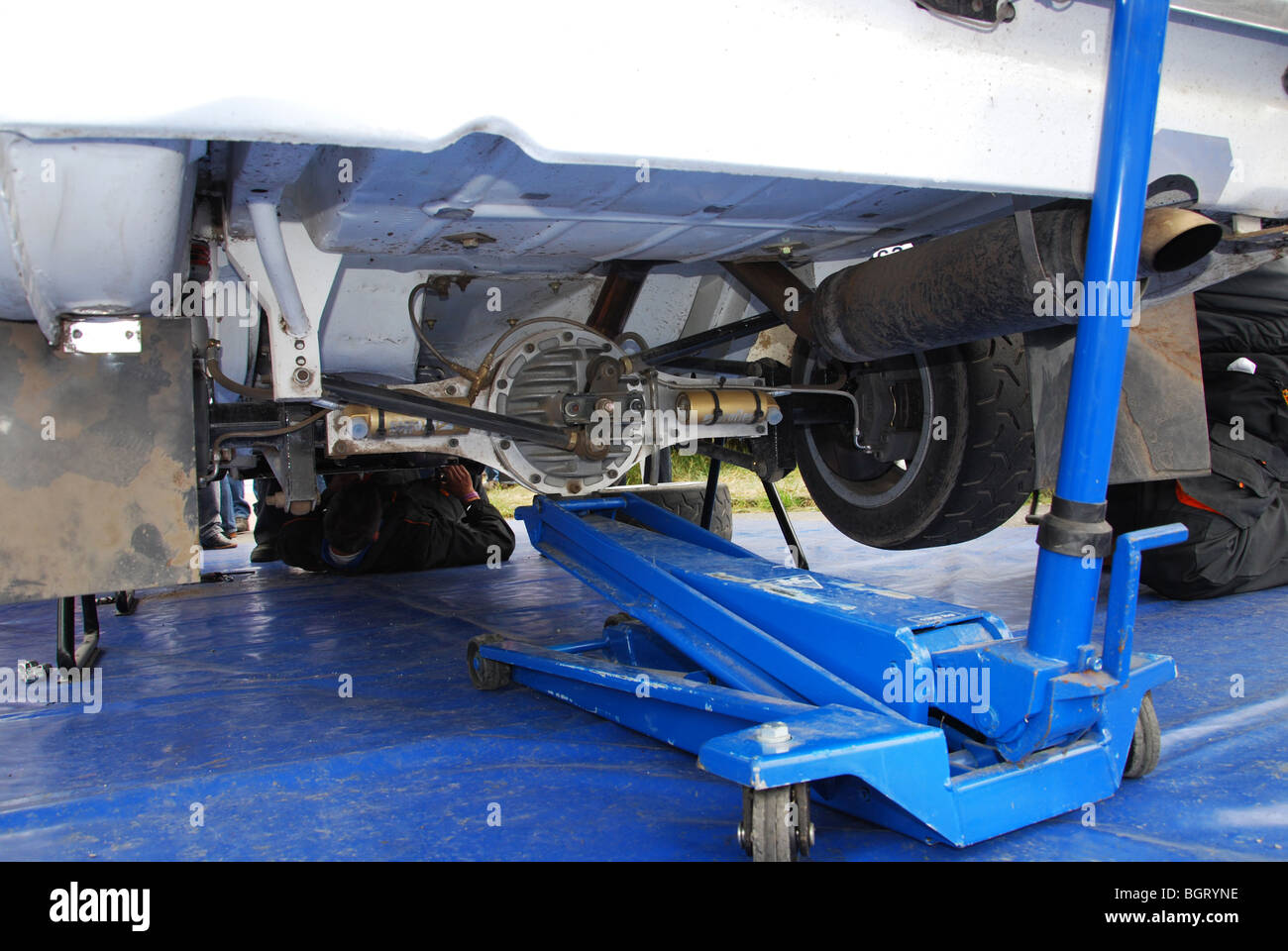 Watt Gestänge an der Hinterachse des Ford Escort Mk 1 BDA Stockfoto