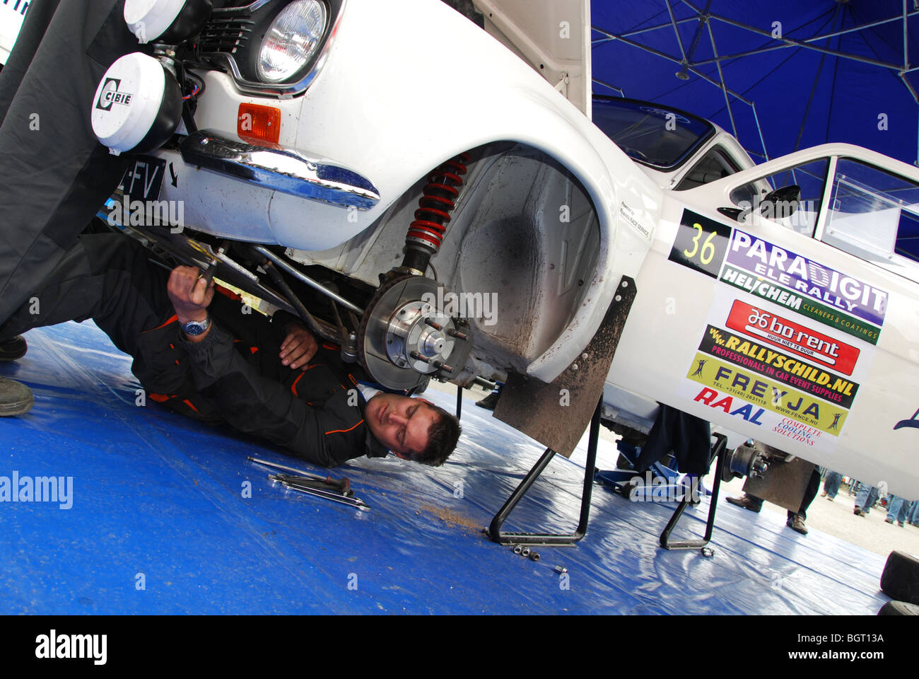 Ford Escort Mk 1 BDA 2009 Rallye niederländische Paradigit-ELE Stockfoto