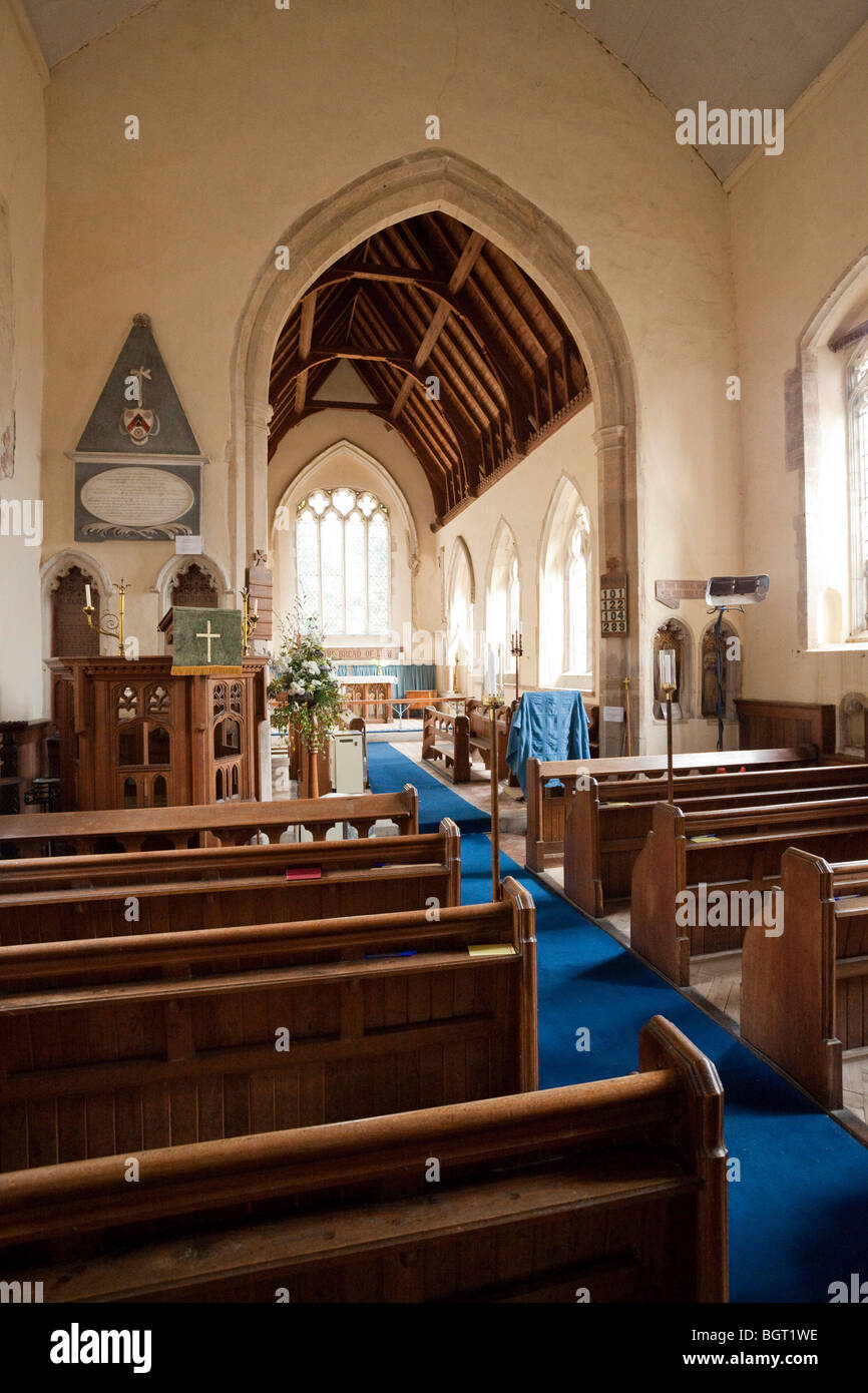 Str. Marys Kirche bei Coney Weston, Suffolk, UK Stockfoto