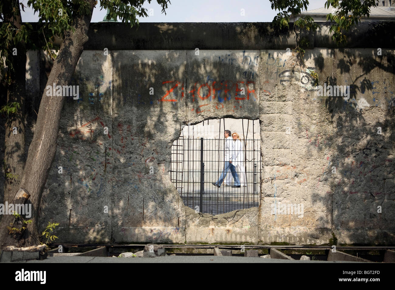 Loch in der Wand Berlin Stockfoto
