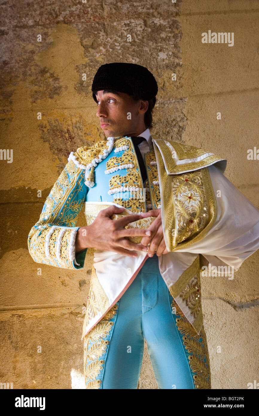 Porträt eines Bull Kämpfer, Sevilla, Spanien Stockfoto