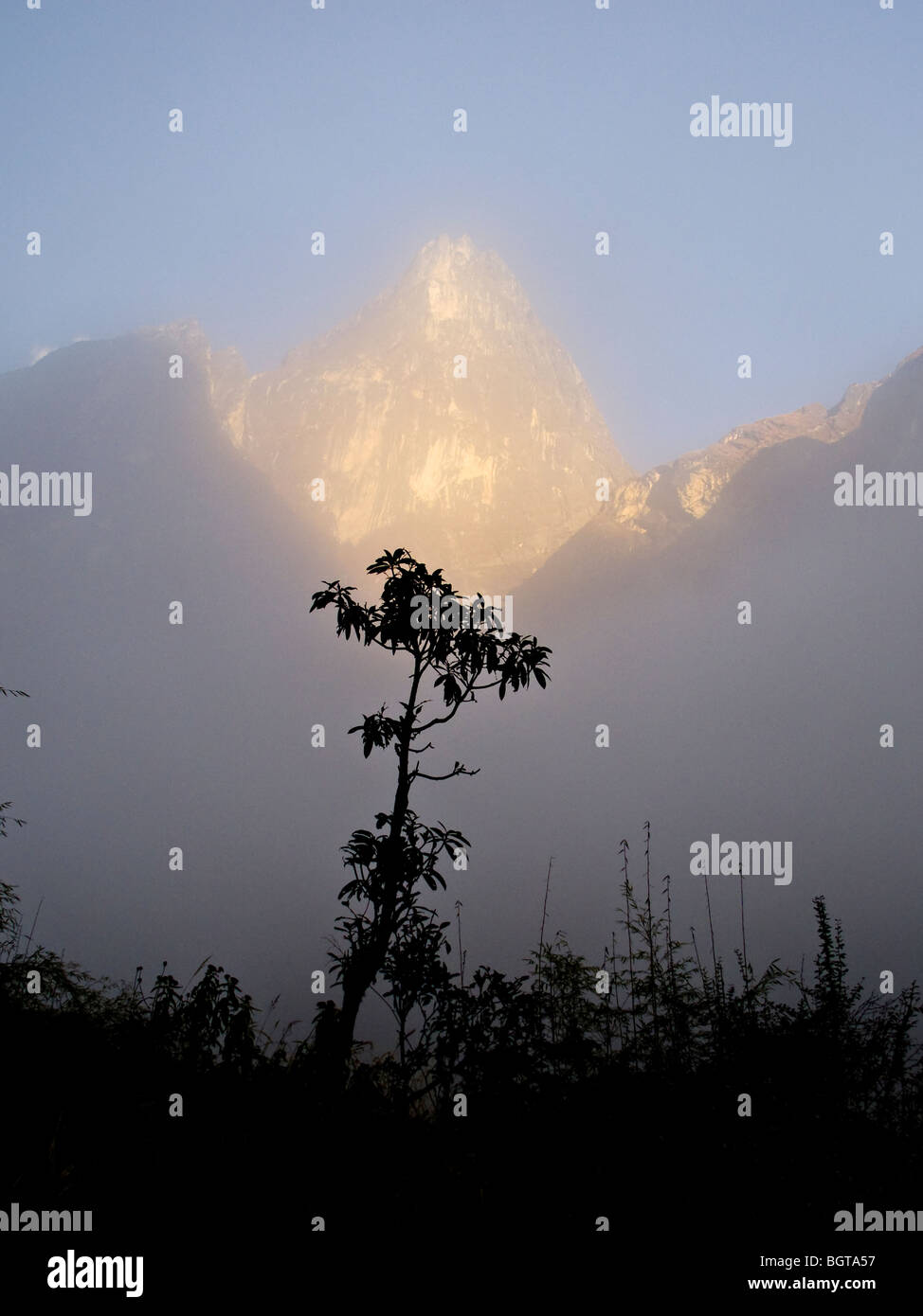 Foto während den Annapurna Basen camp Trek, Nepal trekking. Stockfoto