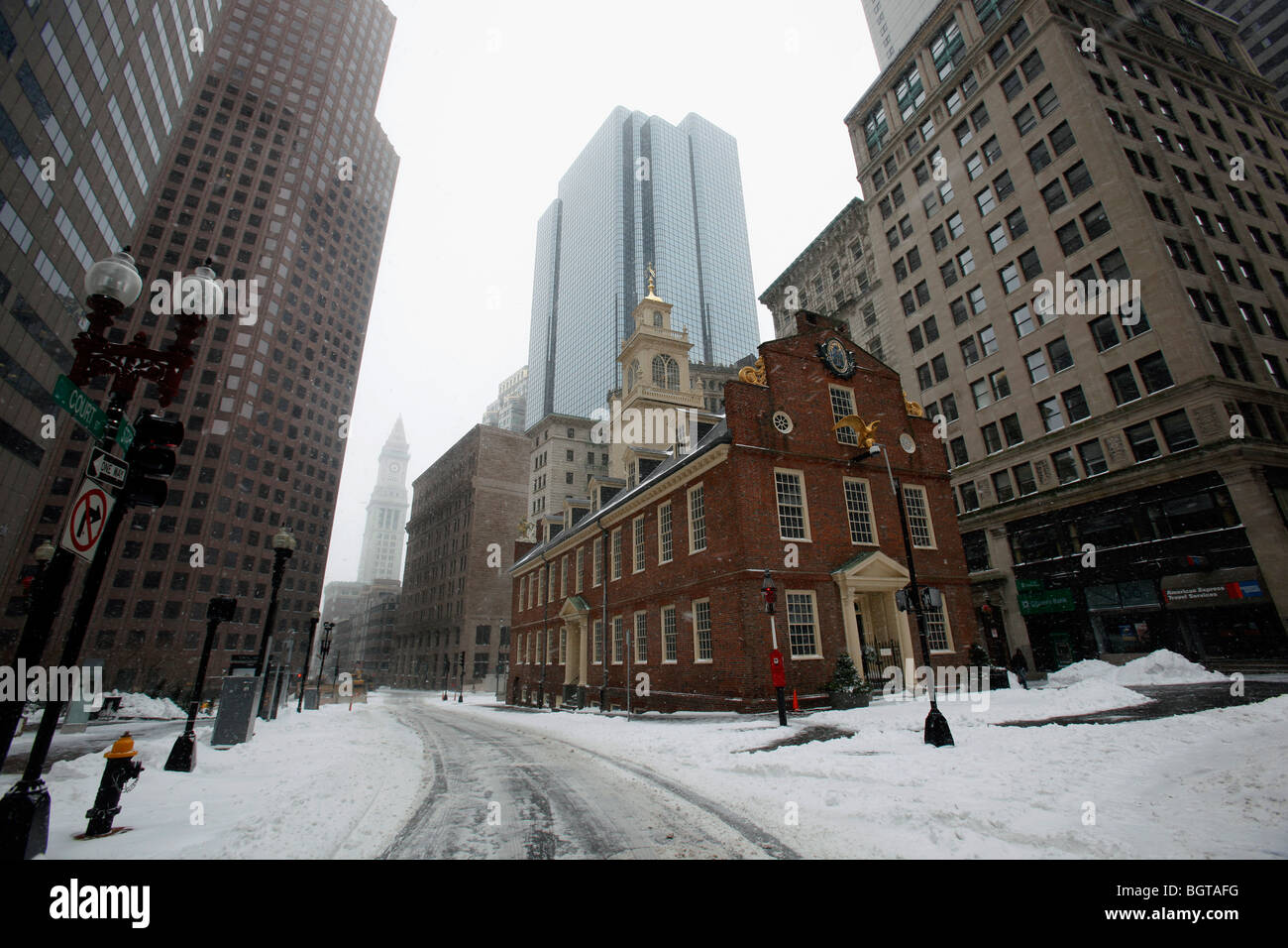 Das Old State House, Innenstadt von Boston Stockfoto