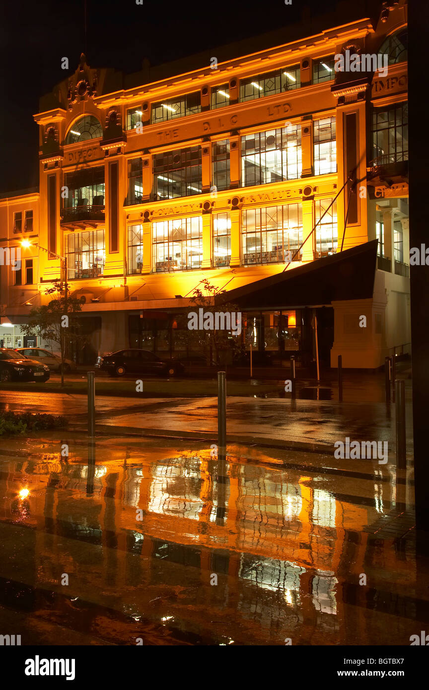 Informationstechnologie Baudenkmal, das Quadrat, Palmerston North, Manawatu, Nordinsel, Neuseeland Stockfoto