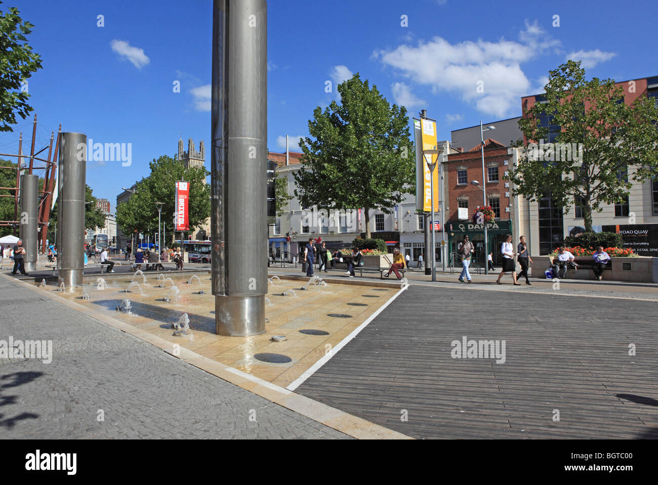 Bristol, Zentrum Promenade Stockfoto