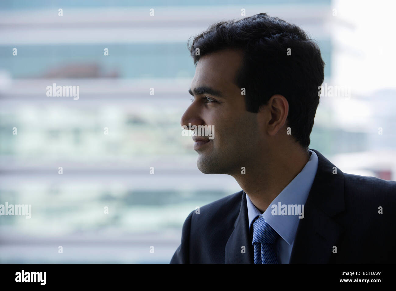 Profil von indischer Geschäftsmann. Stockfoto