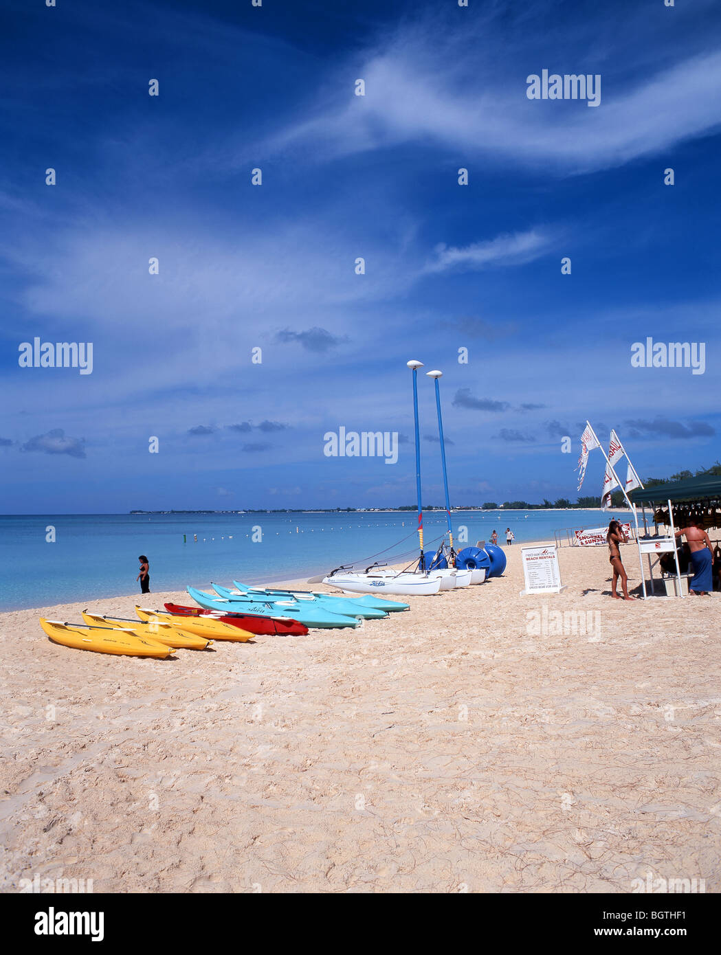 Seven Mile Beach, Grand Cayman, Cayman Islands, Karibik Stockfoto