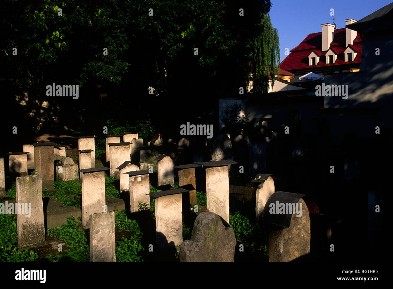 Polen, Krakau, Kazimierz, das jüdische Viertel, alter jüdischer Friedhof Stockfoto