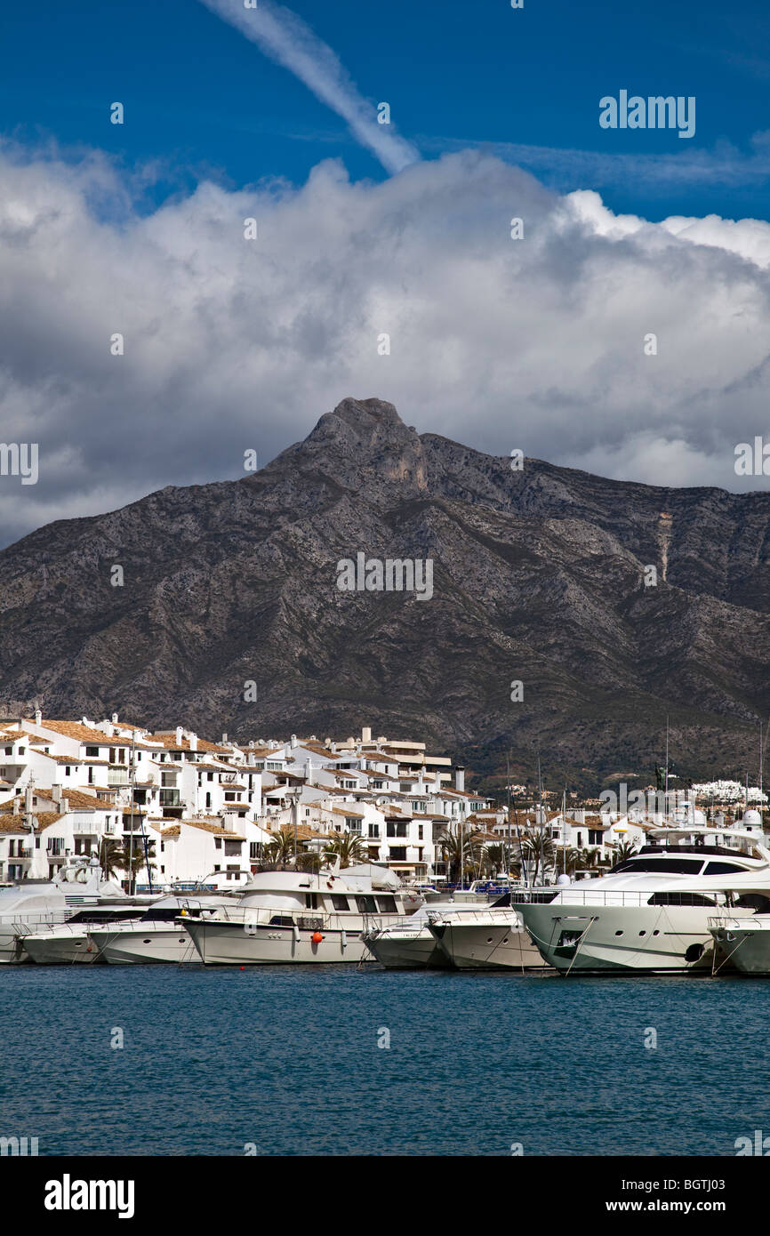 Marina, Puerto Banus, Andalusien, Provinz Malaga, Spanien Stockfoto