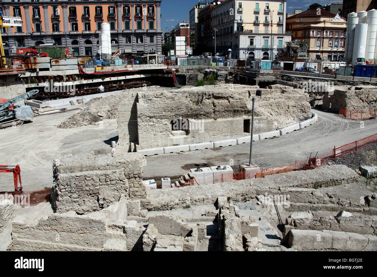 Neapel Ausgrabungen Antiker Ruinen Mitten in Neapel antike Ausgrabungen in Neapel Stockfoto