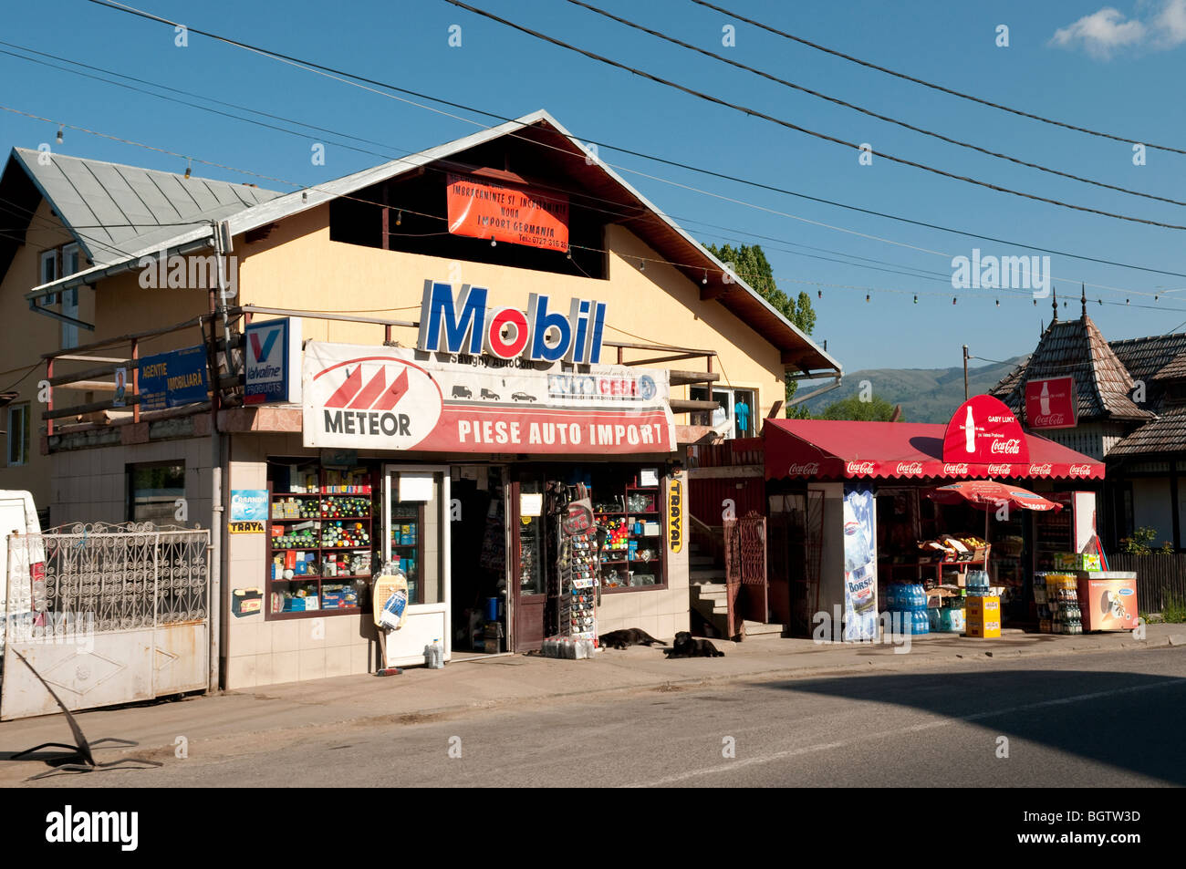 Am Straßenrand Rastplatz und Shop in Prahova-Rumänien-Osteuropa Stockfoto