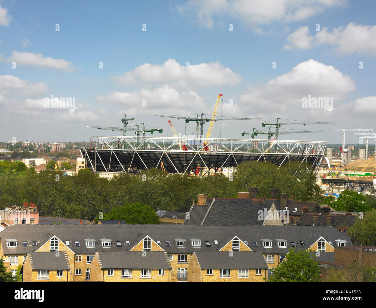 2012 Olympische Stadion London bevölkerte Architekten 2009 allgemeine anzeigen Stockfoto