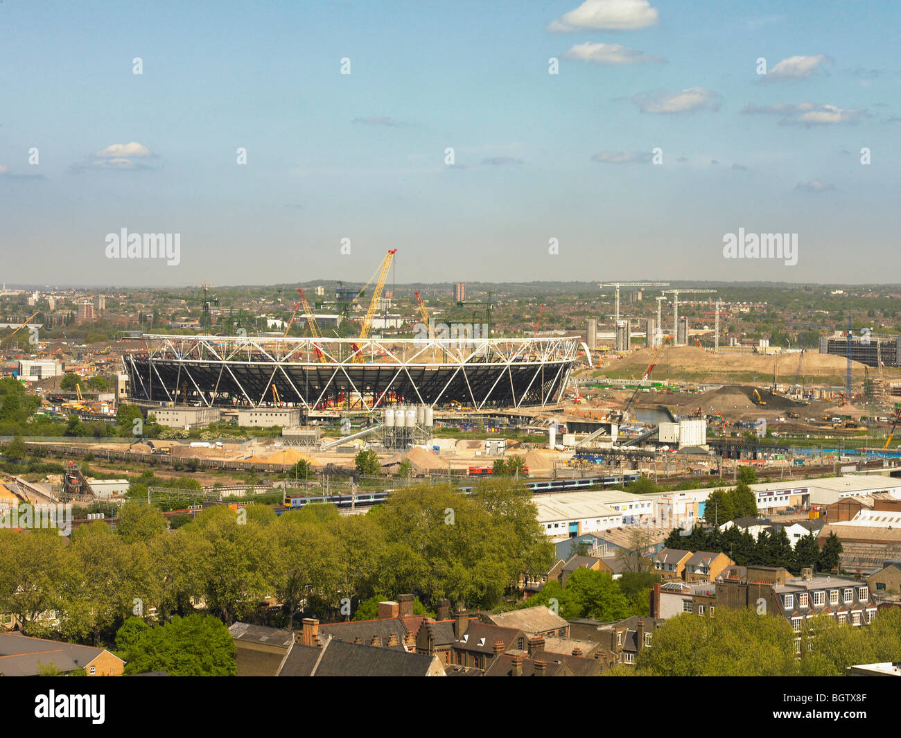 2012 Olympische Stadion London bevölkerte Architekten 2009 allgemeine anzeigen Stockfoto