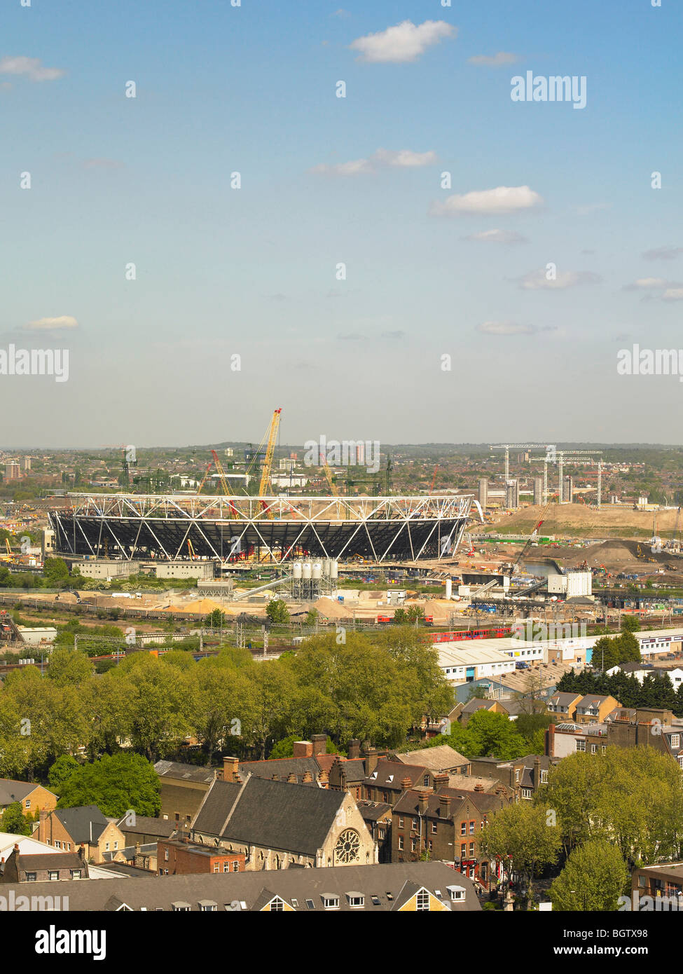 2012 Olympische Stadion London bevölkerte Architekten 2009 allgemeine anzeigen Stockfoto