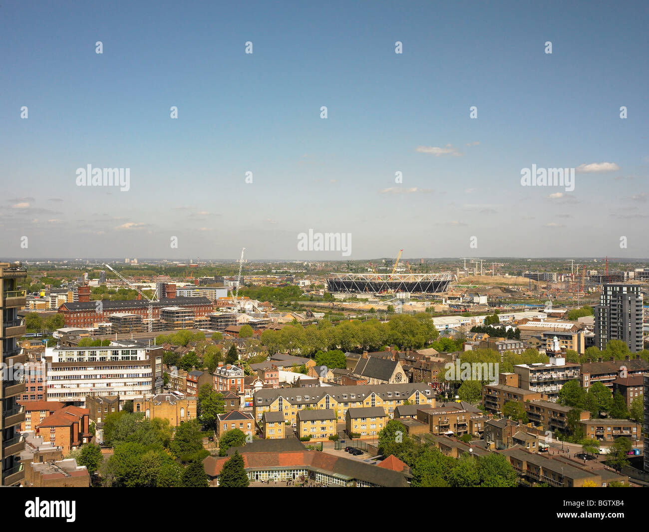 2012 Olympische Stadion London bevölkerte Architekten 2009 allgemeine anzeigen Stockfoto