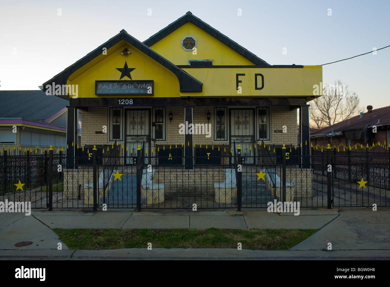 Residenz von Fats Domino, unteren neunten Ward, New Orleans, Louisiana Stockfoto