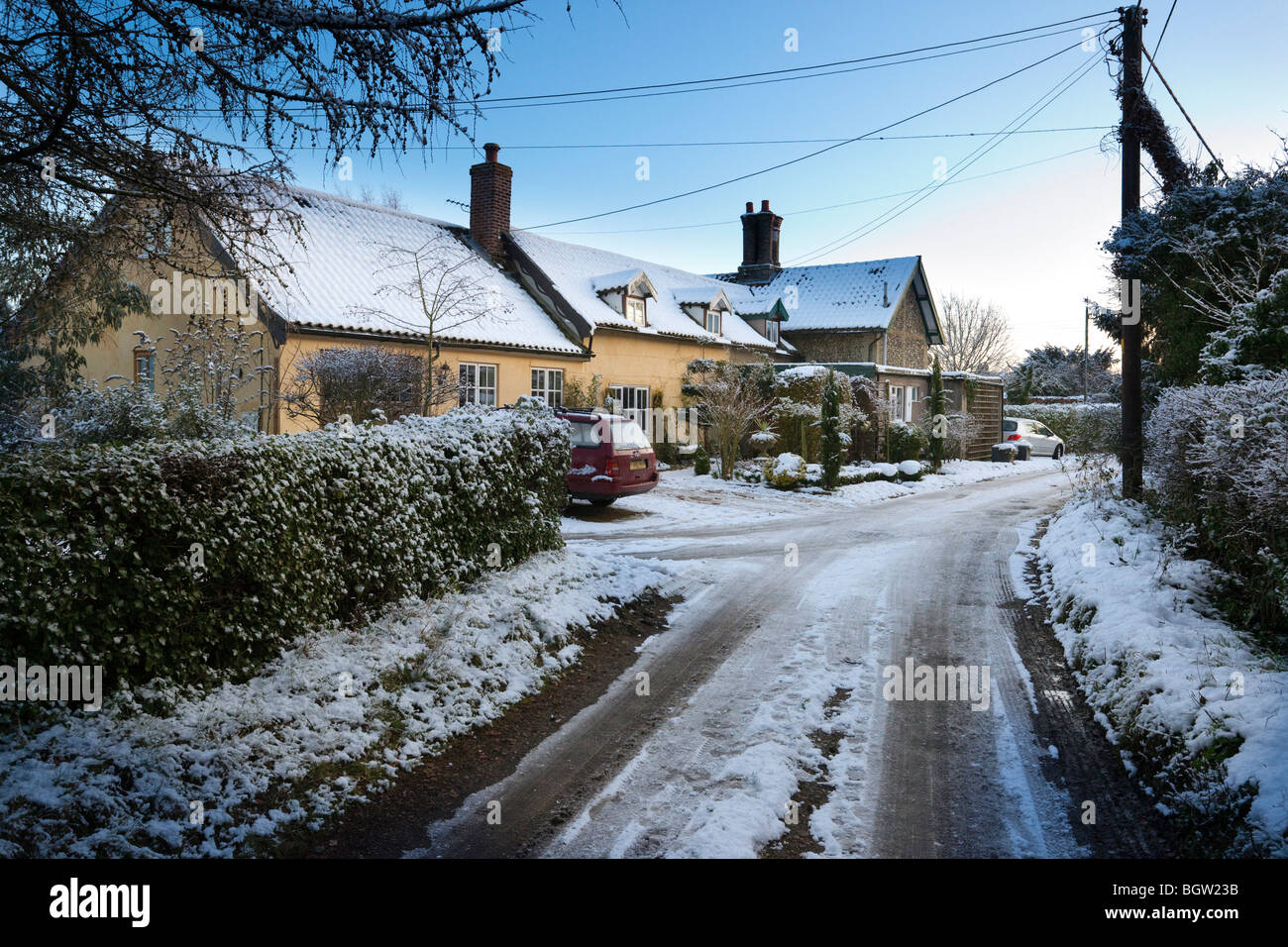 Winter in Großbritannien Stockfoto