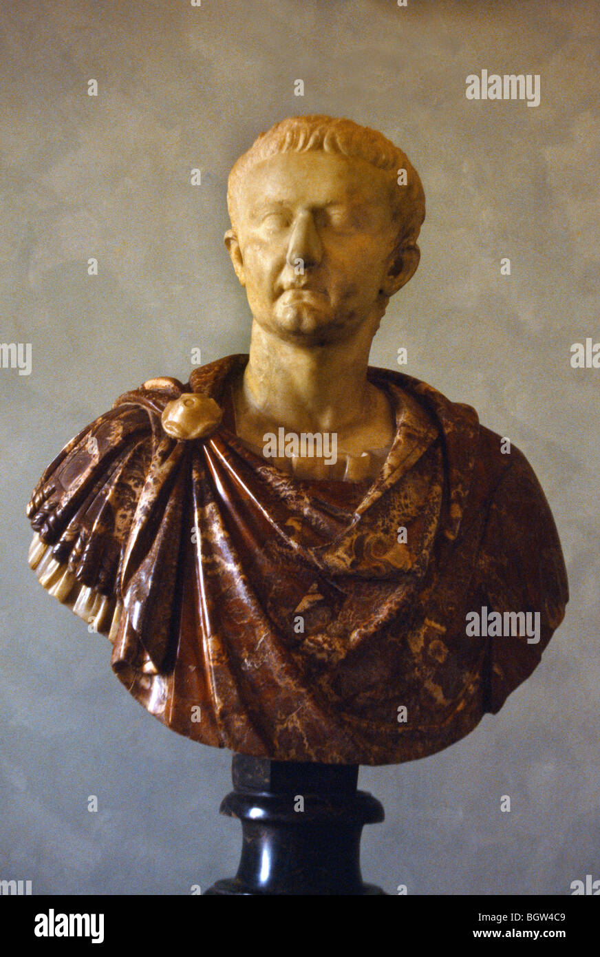 Rom Italien Capitoline Museum Büste des Tiberius Stockfoto