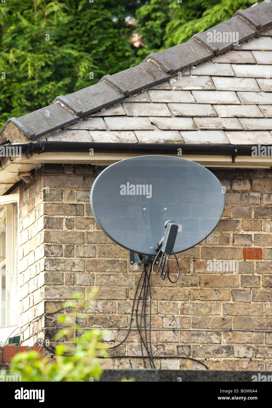 Sky digital-Satelliten-TV-Antenne Stockfoto