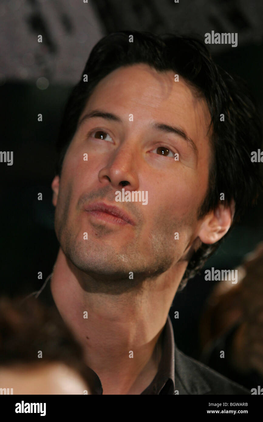 Kanadische amerikanische Schauspieler Keanu Reeves bei der Weltpremiere des Films Matrix Revolutions in Tokio, Japan, 05.11.. 2003. Stockfoto