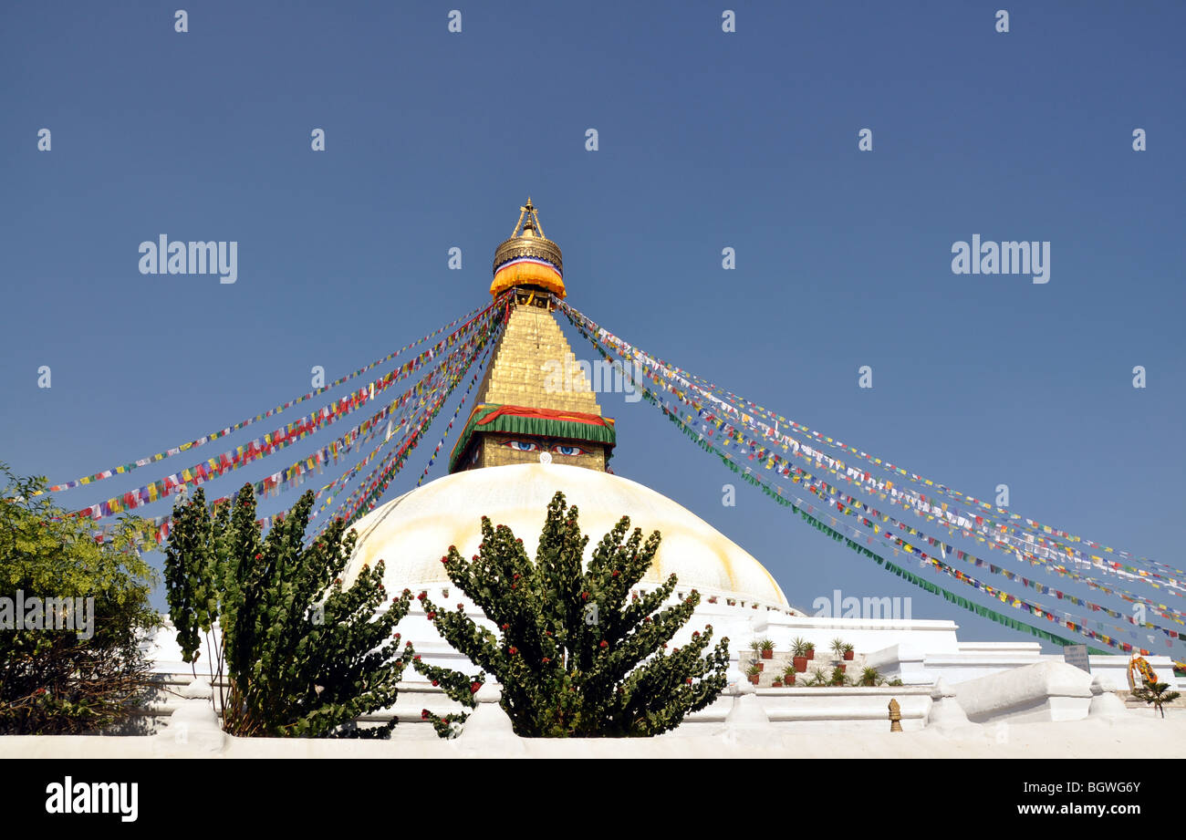 Stupa von Bodnath, Kathmandu, Nepal, Stockfoto