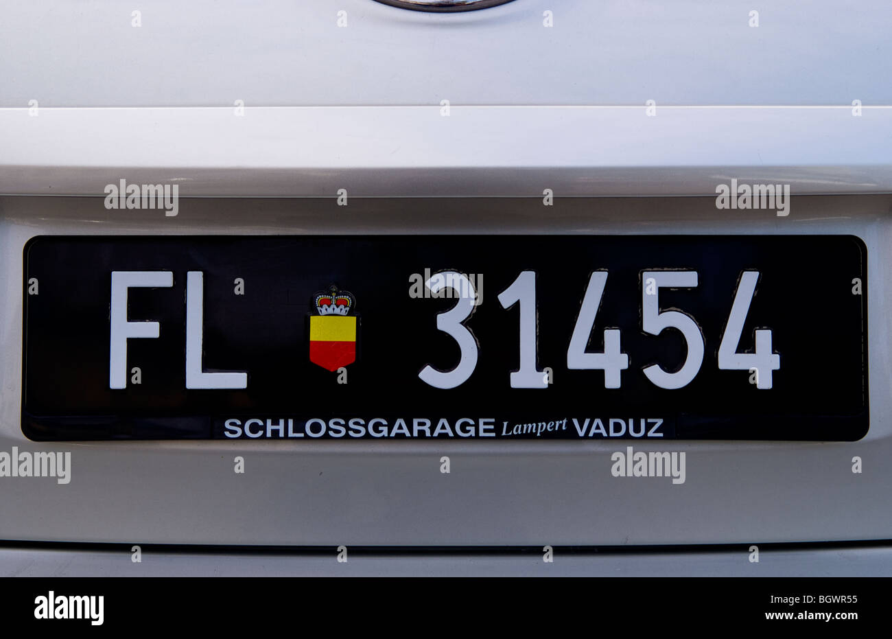 Auto-Kfz-Kennzeichen in kleinen abgelegenen Land Liechtenstein  Stockfotografie - Alamy