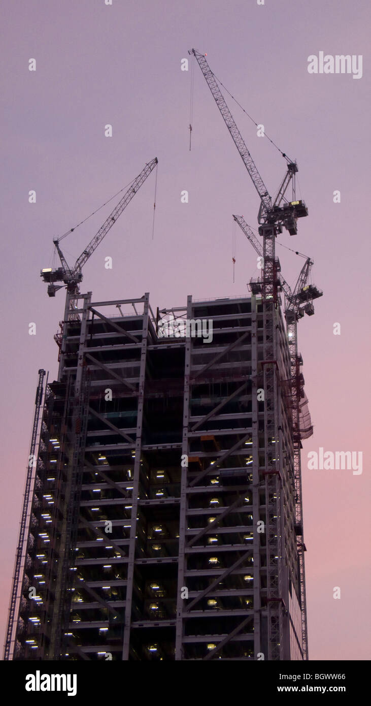 Bau der Broadgate Tower Gebäude in der Liverpool Street von London, England, UK Stockfoto