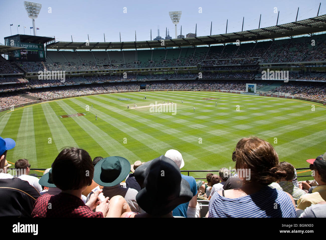 Massen an Melbourne Cricket Ground, Melbourne, Australien, während das Boxing Day Test Match zwischen Australien & Pakistan. 2009 Stockfoto