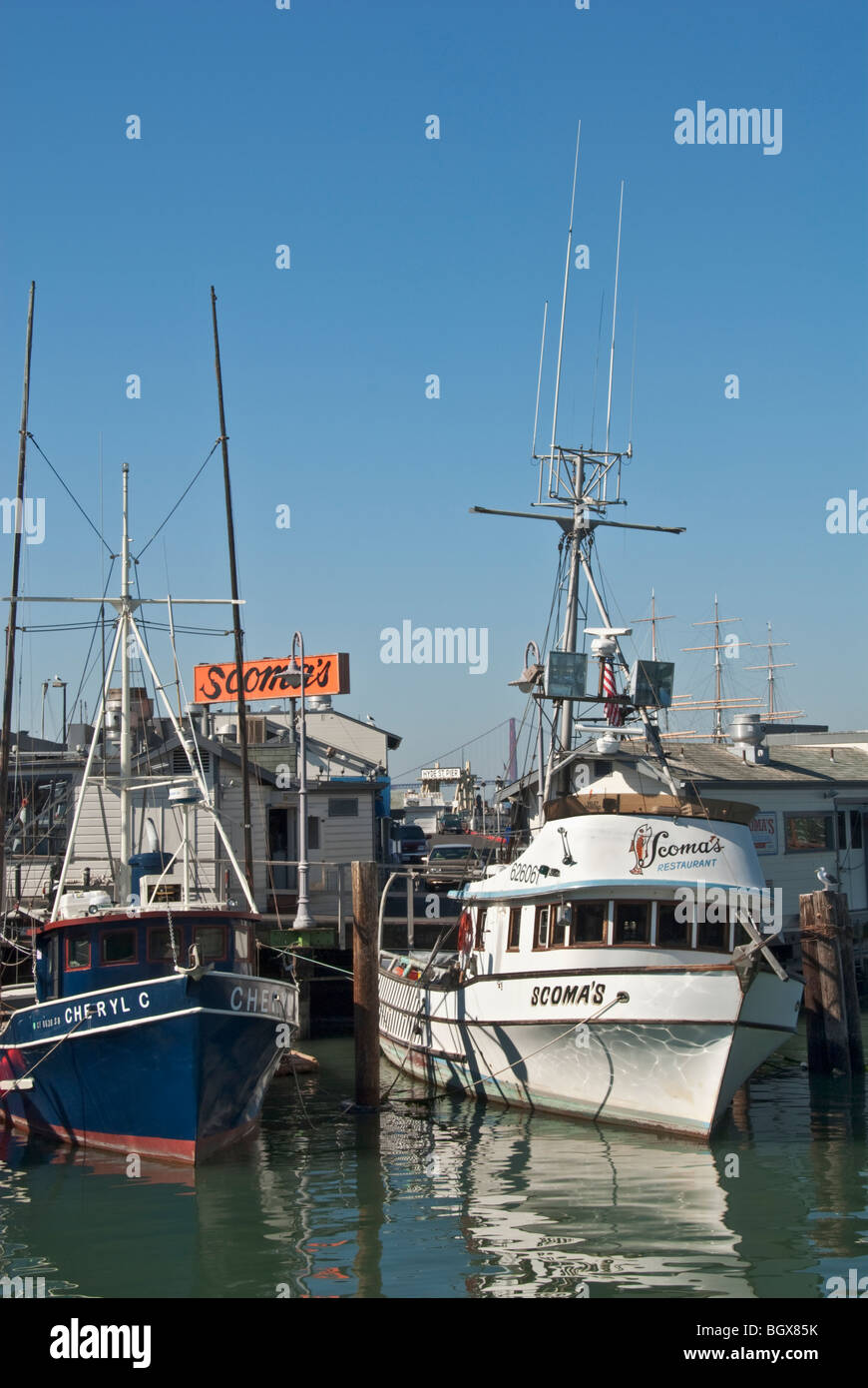 Kalifornien San Francisco Fishermans Wharf kommerziellen Fischerboote Stockfoto