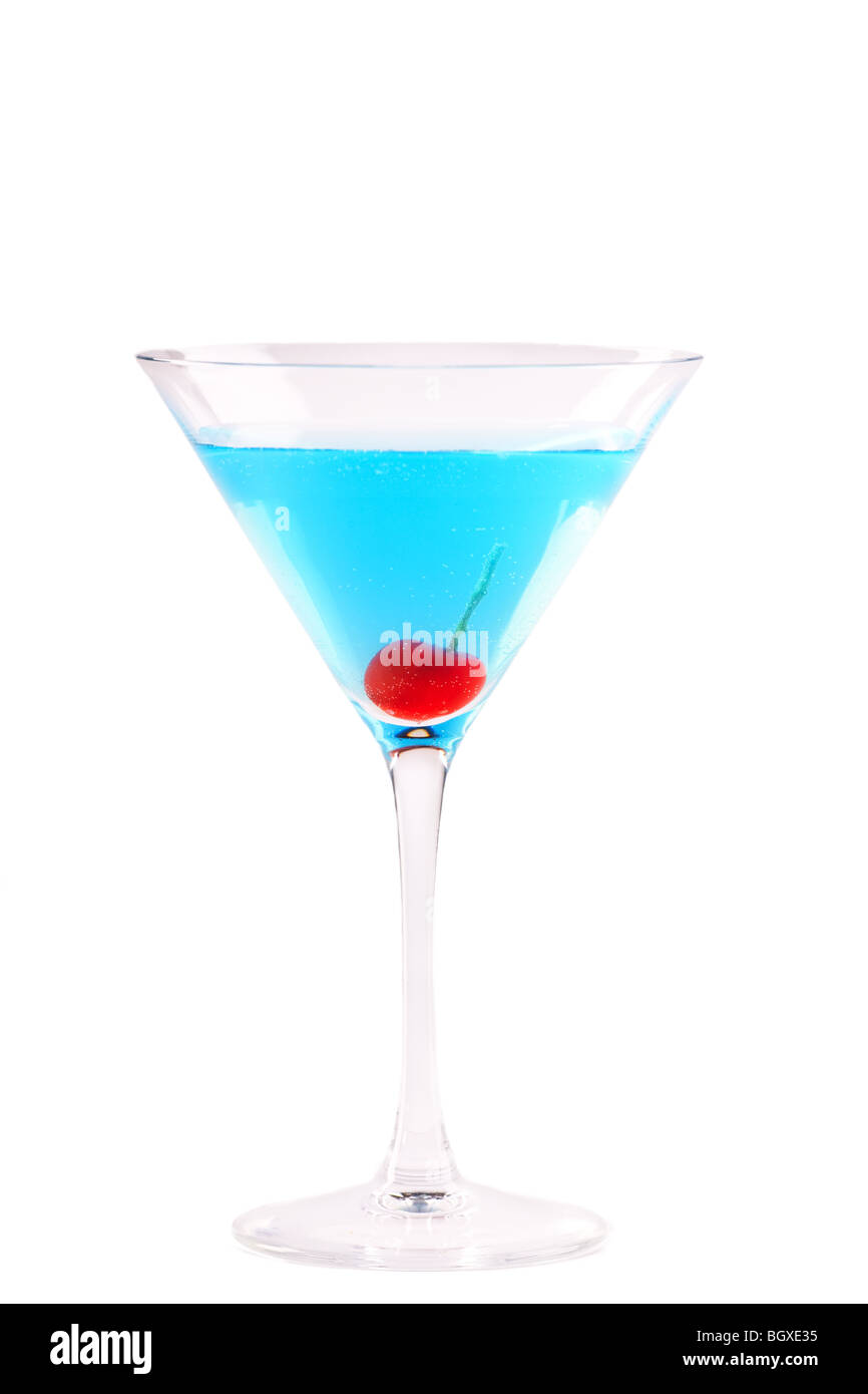 Betty Blue Cocktail Stockfoto