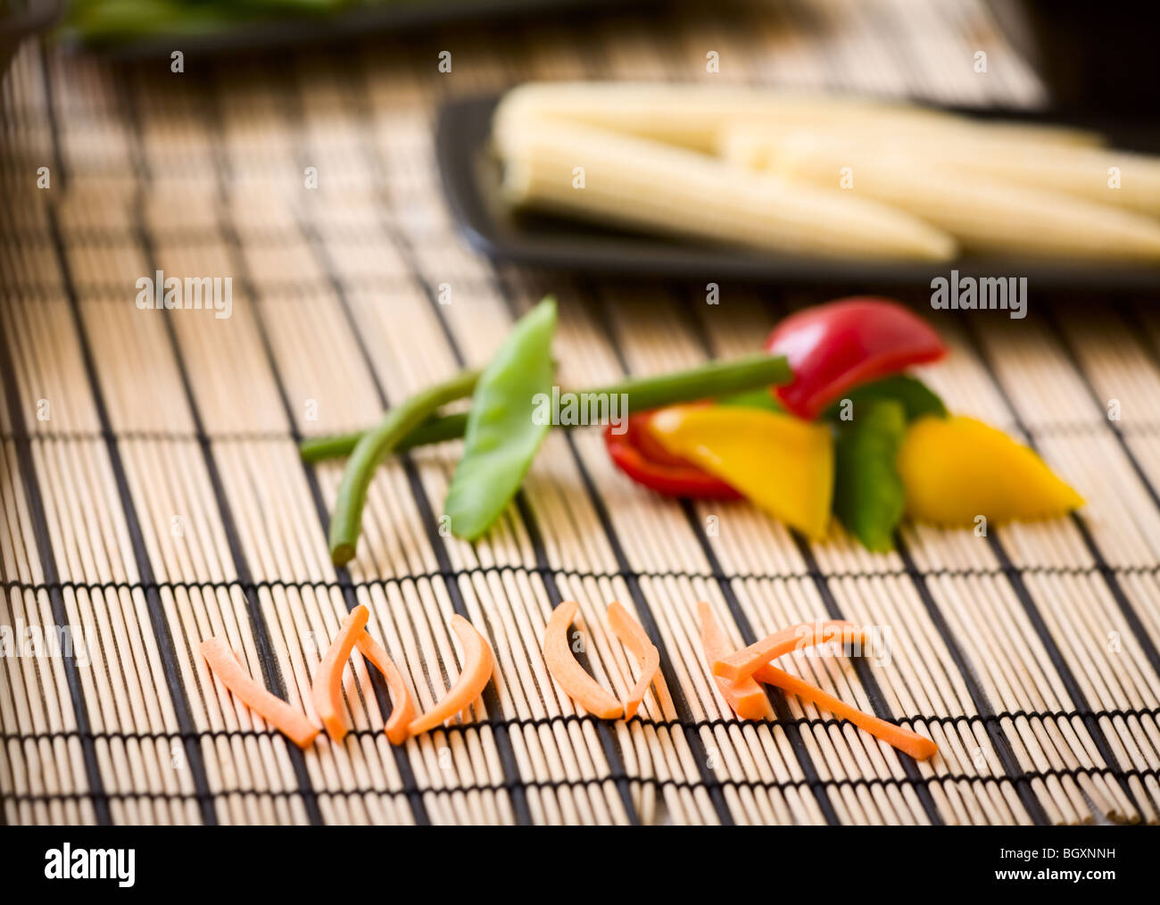 Wok-Zutaten Stockfoto